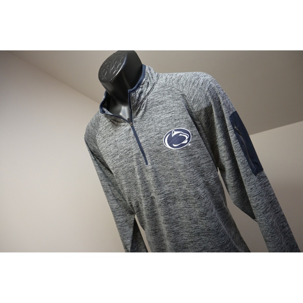 Colosseum Penn State 1/4 Zip Pullover Jacket Mens XL Athletic Performance Gray